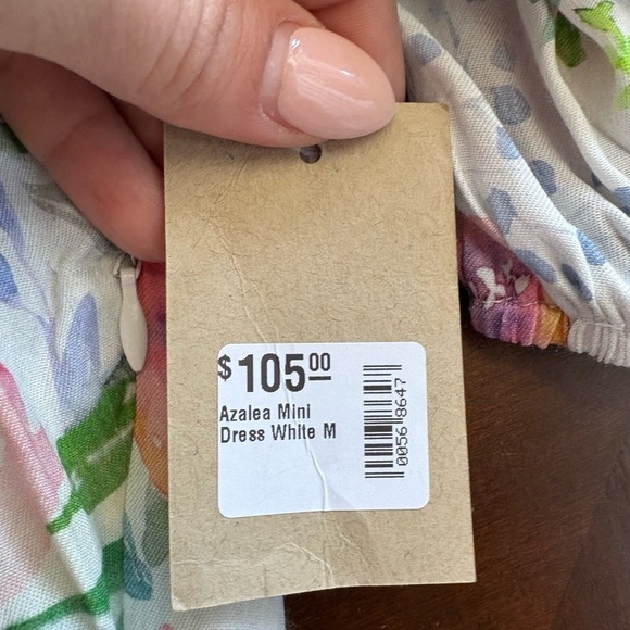 LUCY PARIS women’s azalea mini dress in white floral Linen size M NWT - Picture 15 of 15